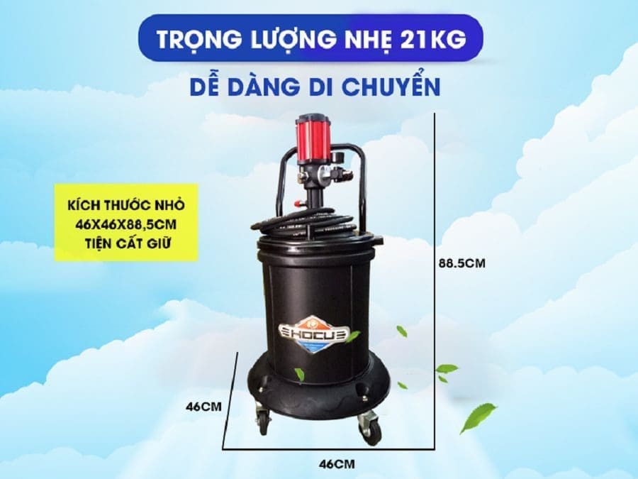 Máy Bơm Mỡ Khí Nén 30 Lít Gz-200 May Bom Mo Kocu Gz 200 Nho Gon