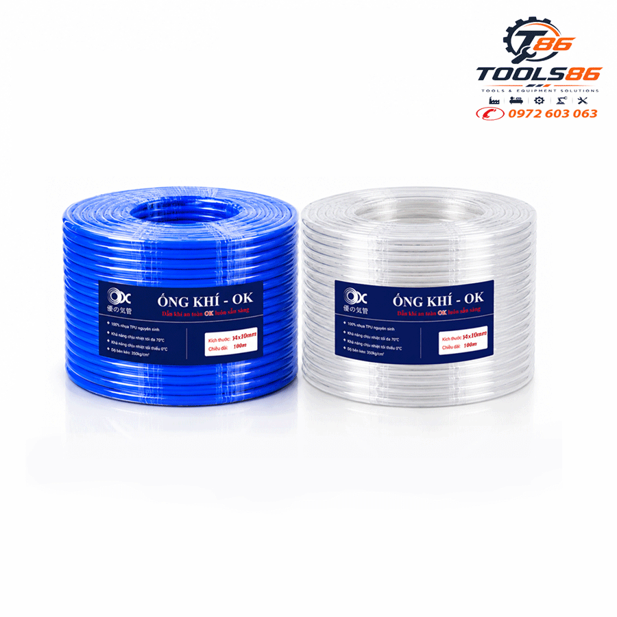 Dây Dẫn Khí Nén Công Nghiệp 10X14 Mm Hiệu Ok Dây Dẫn Khí Nén Công Nghiệp 10X14 Mm Hiệu Ok