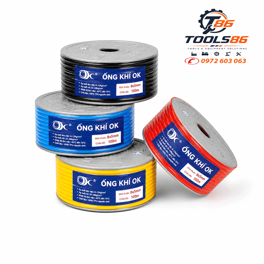 Ống Hơi Nhựa Pu Hiệu Ok 5X8 Mm Ống Hơi Nhựa Pu Hiệu Ok 5X8 Mm